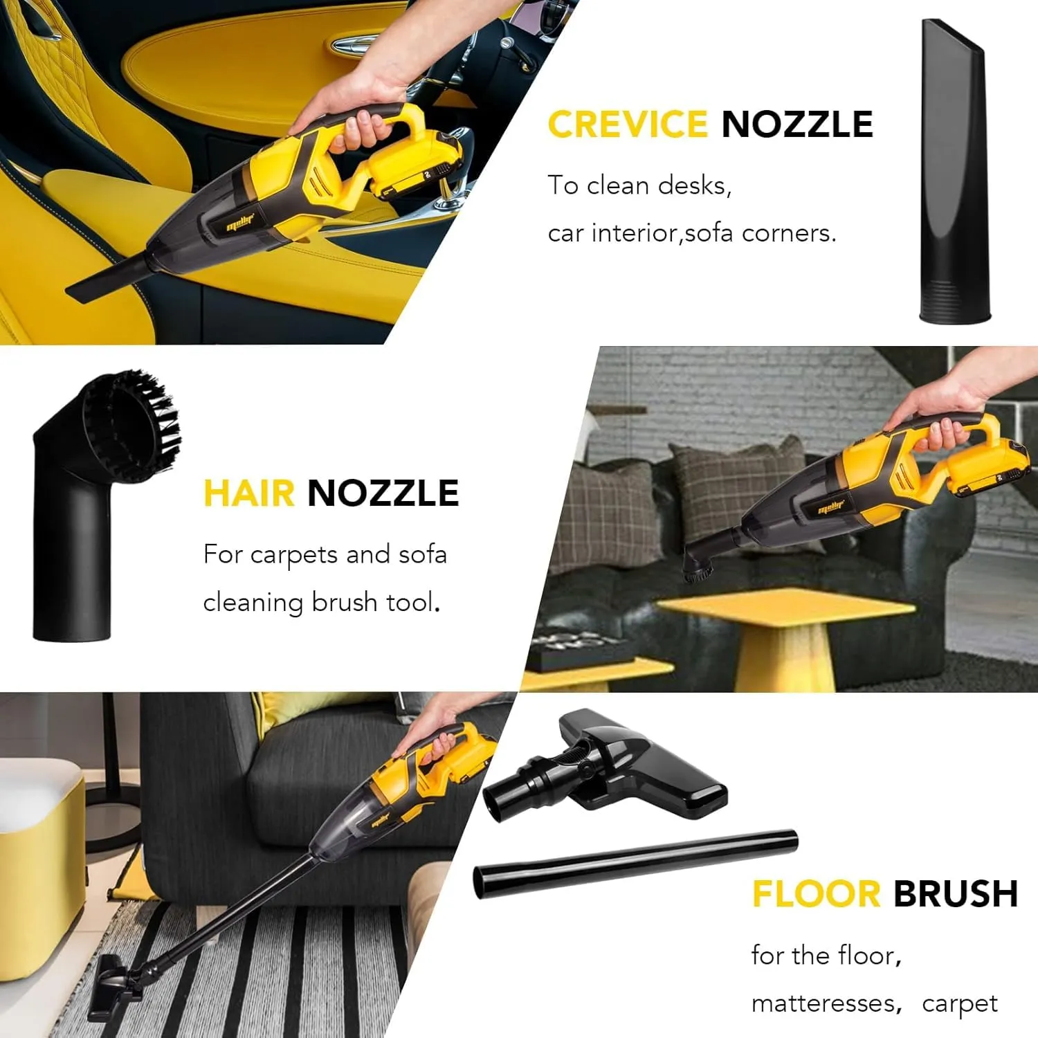 120W Cordless Handheld Vacuum Cleaner for DeWALT 20V 60V Max Battery (Battery NOT Included) Portable for Hard Floor Carpet Car Pet Hair Cleaning