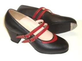 1670 Flamenco Double Strap in leather w/nails Sizes 10 - 13