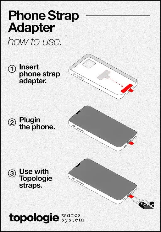 6.0mm Rope / Slate Reflective   Phone Strap Adapter