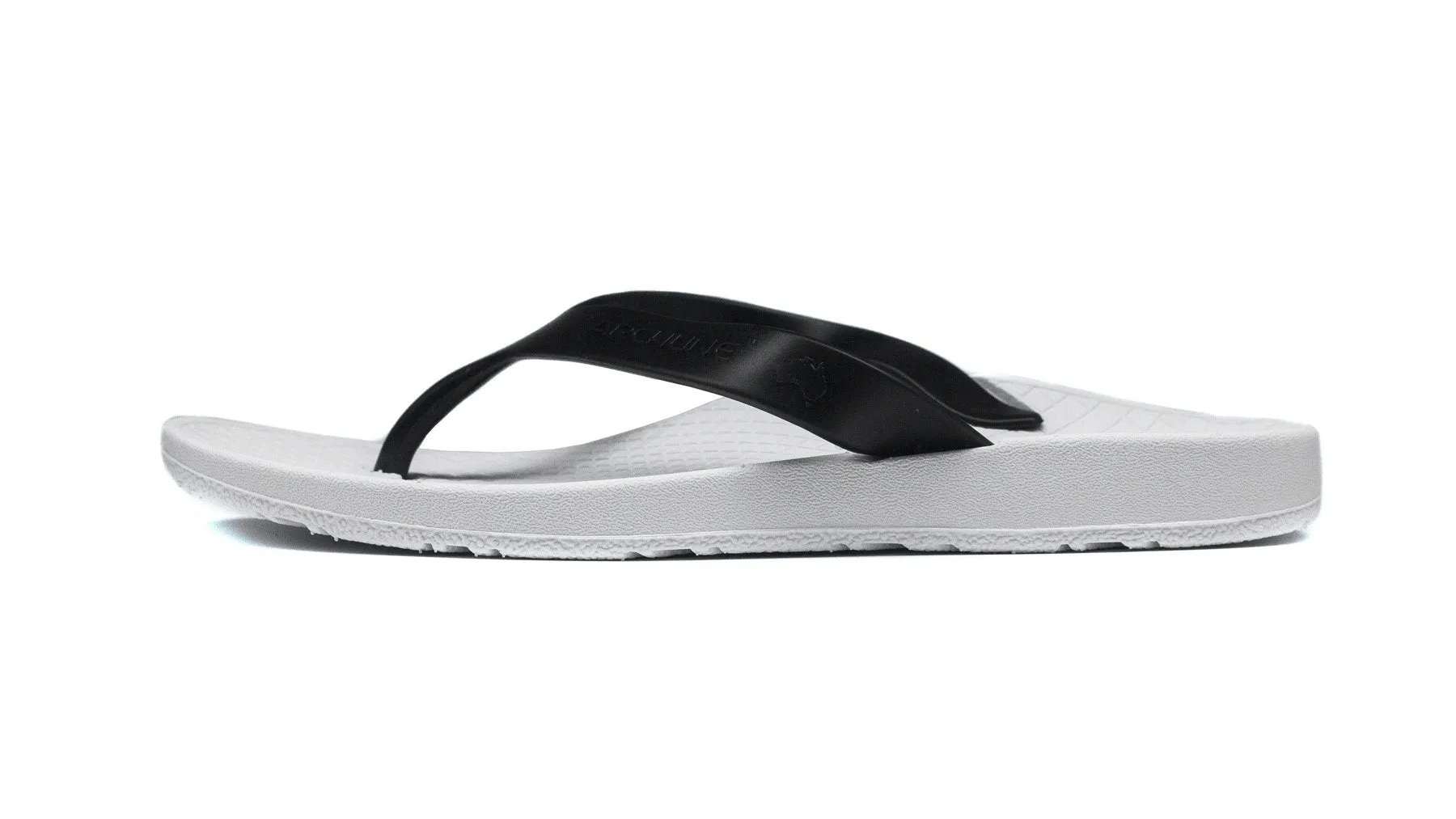 Archline Balance Orthotic Thongs - White/Black