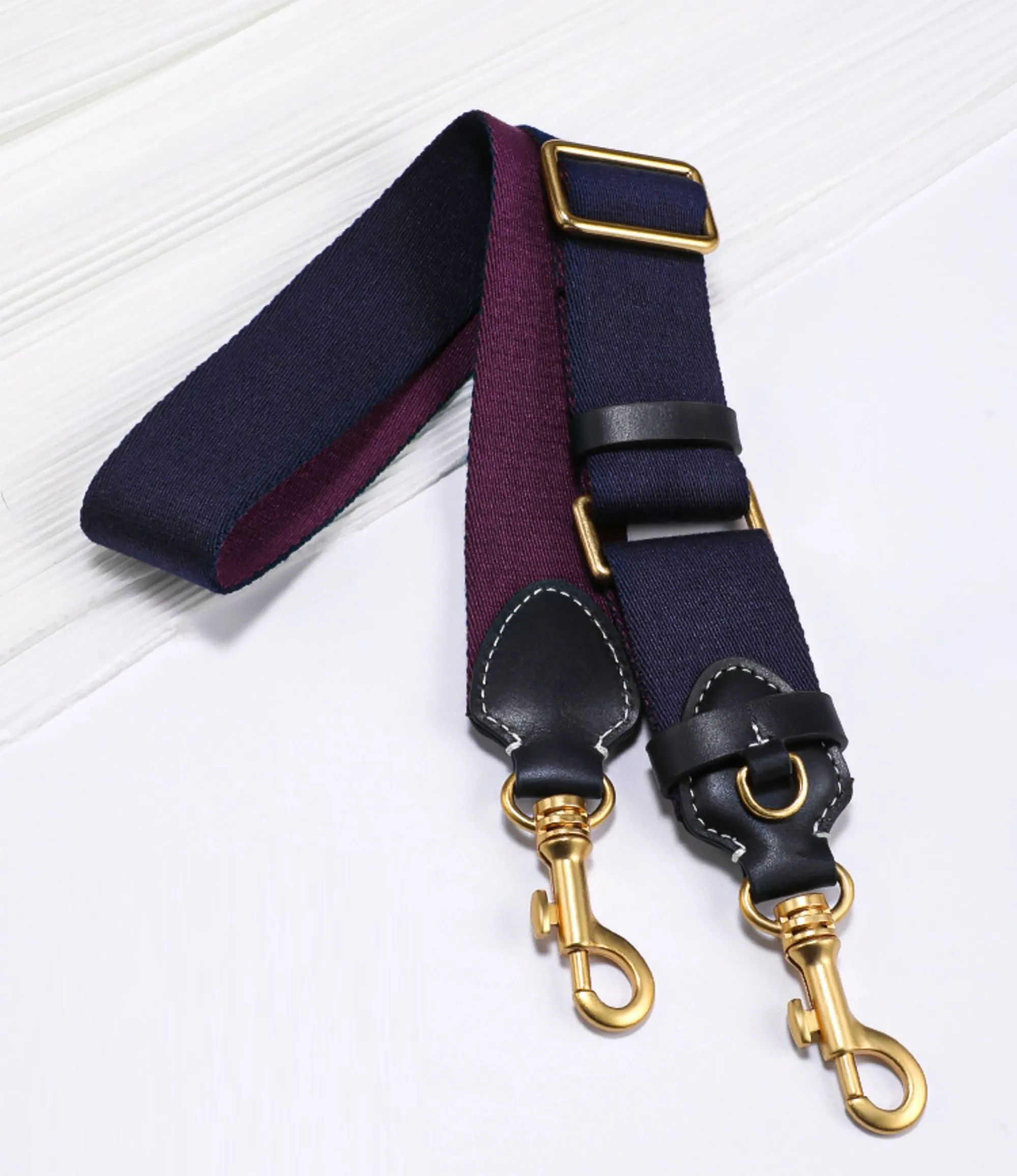Bag strap with adjustable shoulder and crossbody, wide canvas strap for underarm