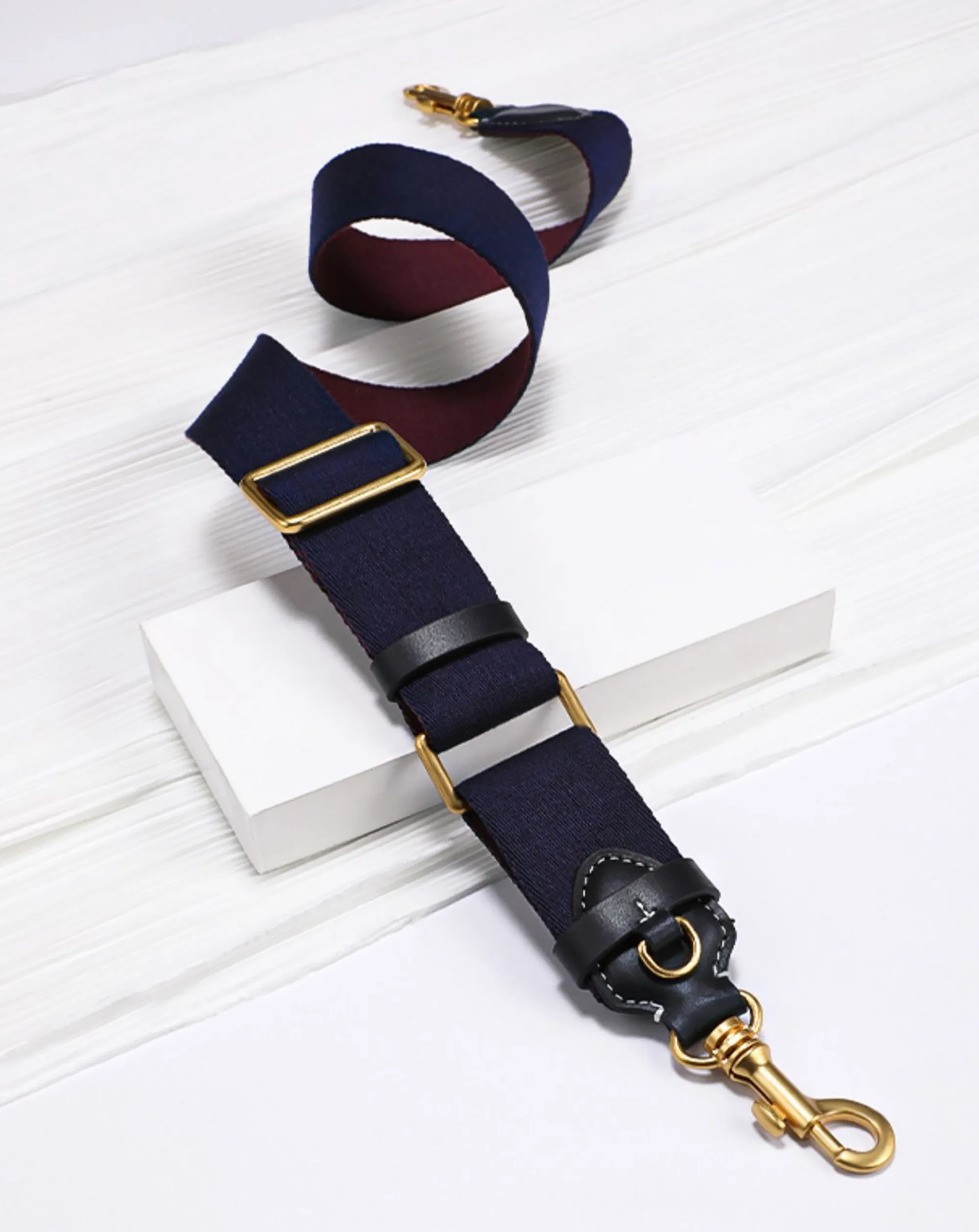 Bag strap with adjustable shoulder and crossbody, wide canvas strap for underarm