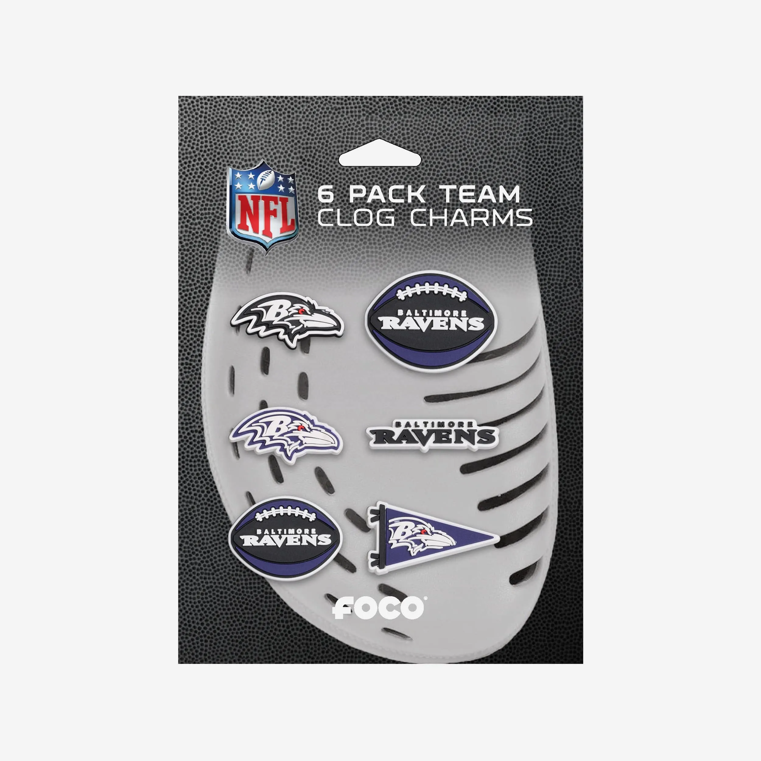 Baltimore Ravens 6 Pack Team Clog Charms