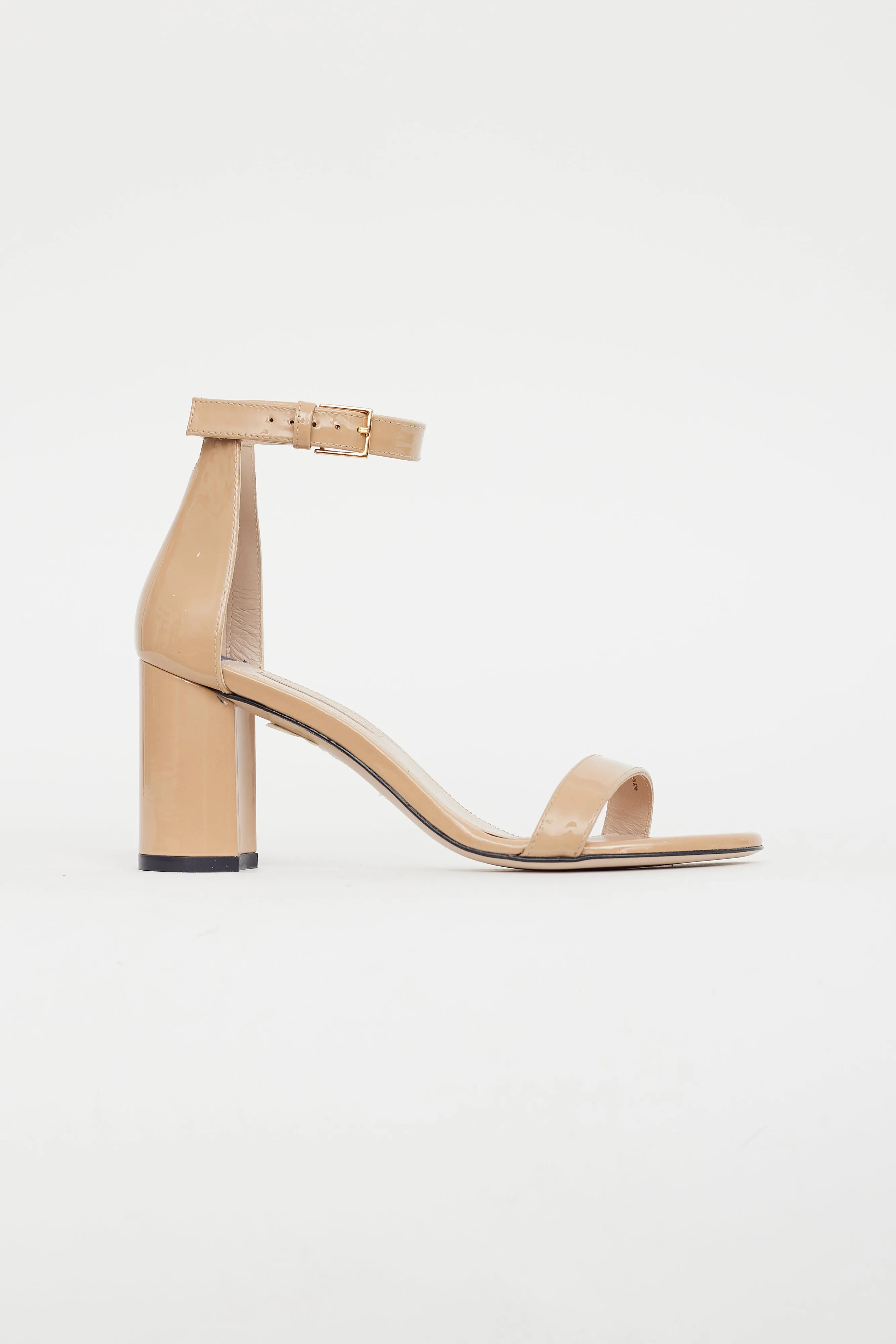 Beige Patent Leather Sandal