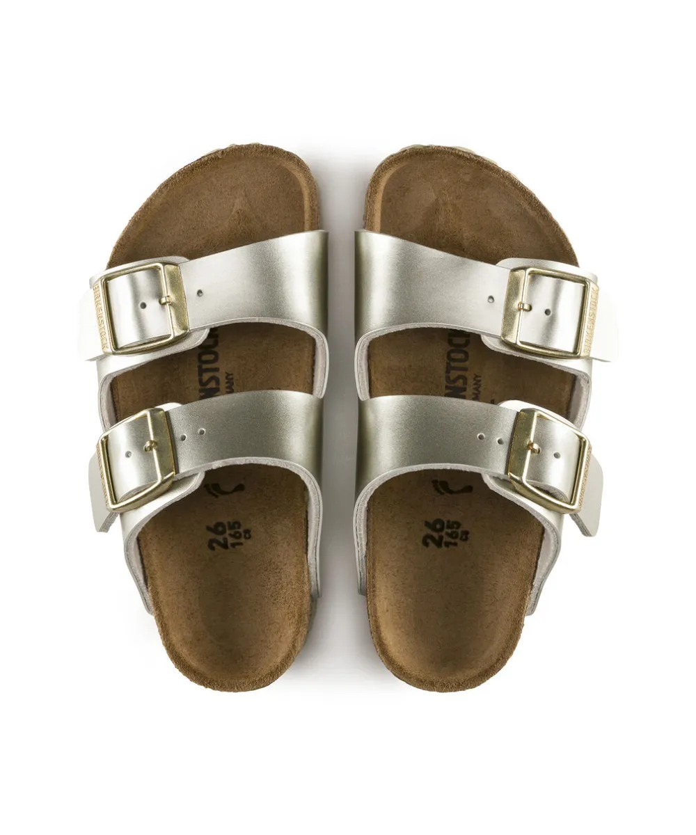 BIRKENSTOCK ARIZONA KIDS NARROW FIT IN METALLIC