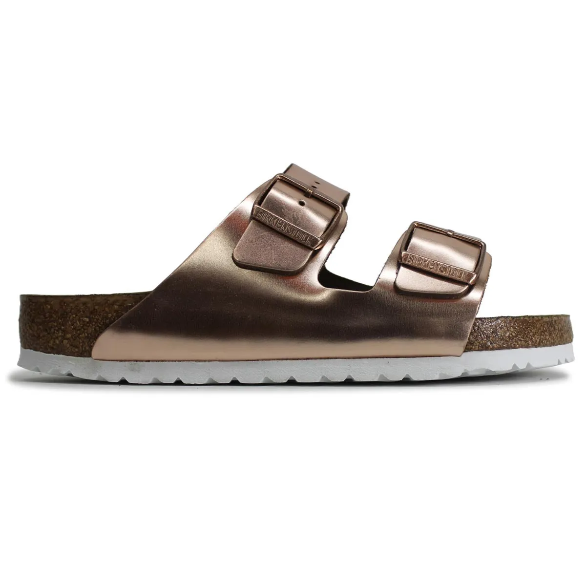 Birkenstock Arizona Metallic Copper Women Leather Soft Footbed Open-Back Sandals - UK 5.5