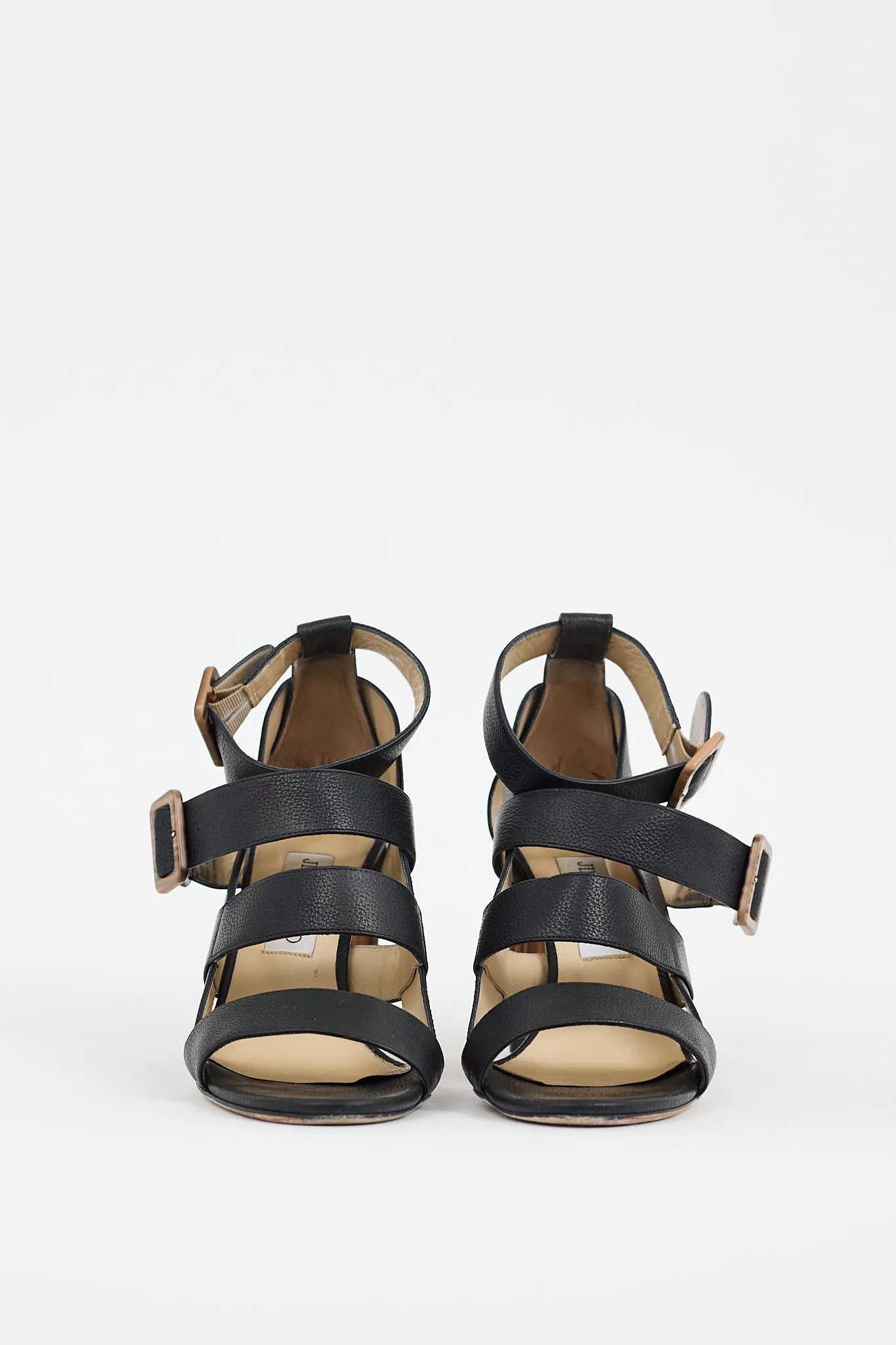 Black & Brown Leather Maya 85 Sandal