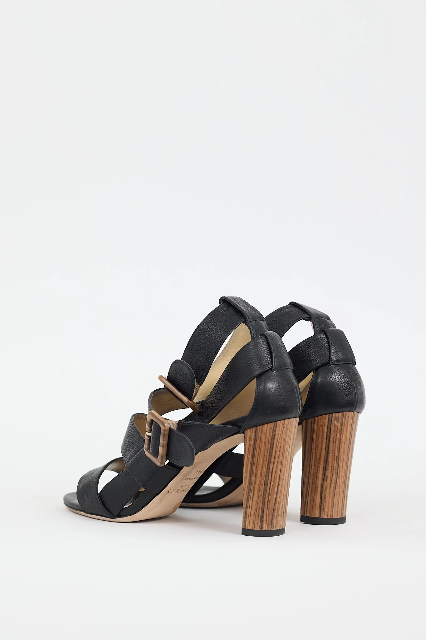 Black & Brown Leather Maya 85 Sandal