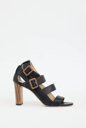 Black & Brown Leather Maya 85 Sandal