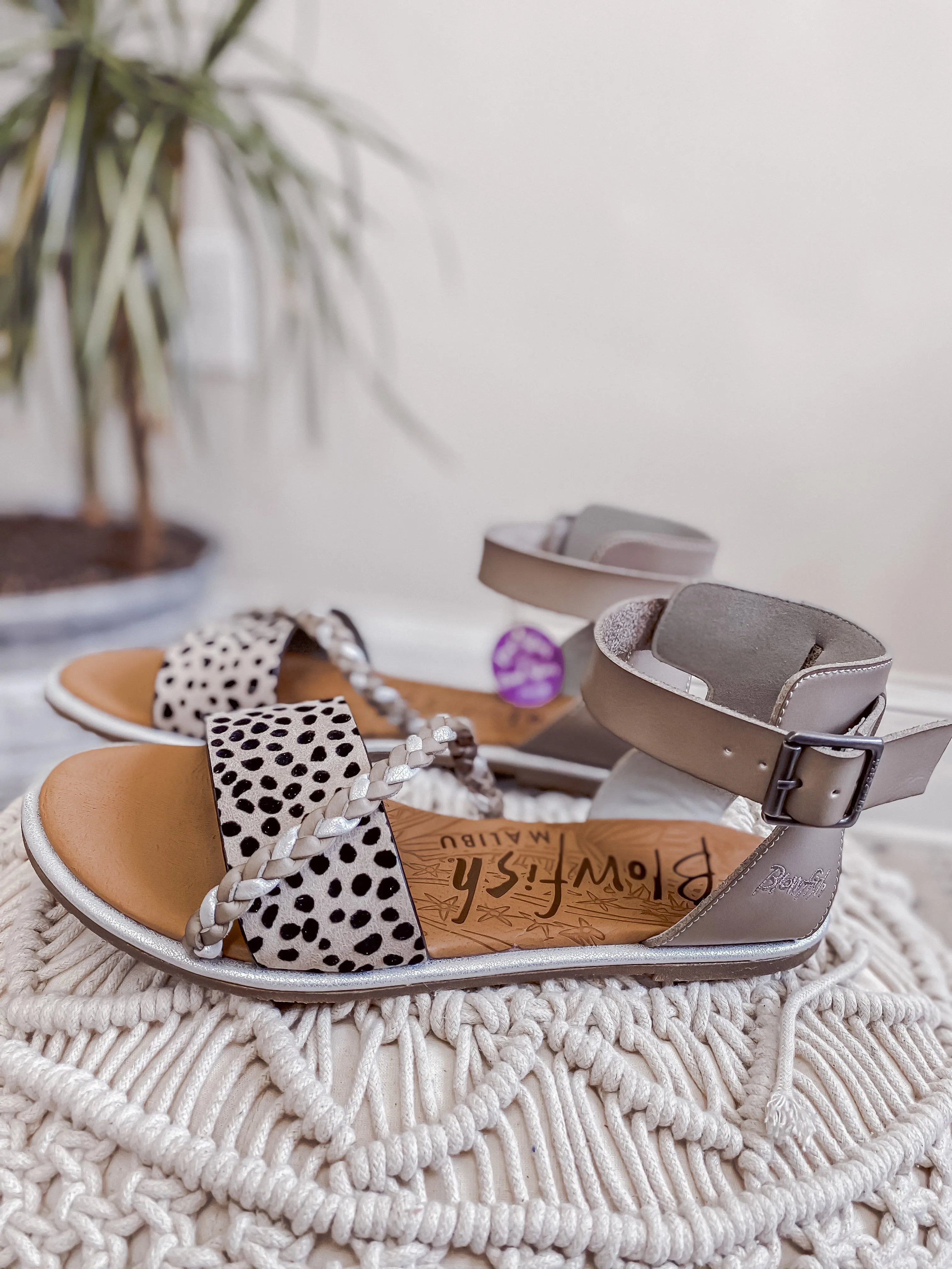 Blowfish Sand Pixie Leopard and Smoke Dyecut Rosey-B Sandal