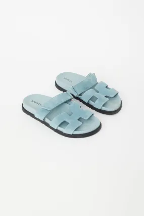 Blue Suede Chypre Sandal