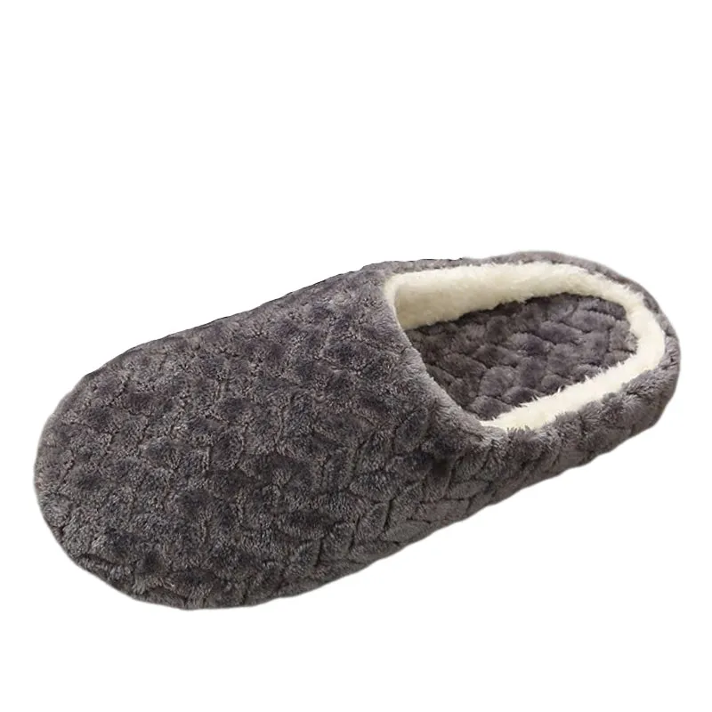Cuzcare Men Anti-slip Warm Soft Winter Home Slippers