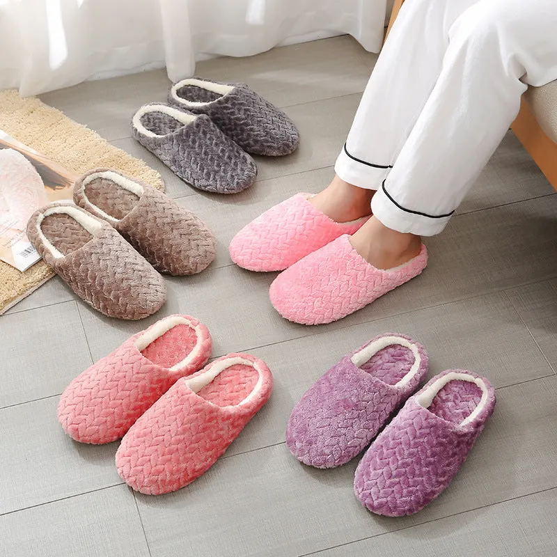 Cuzcare Men Anti-slip Warm Soft Winter Home Slippers