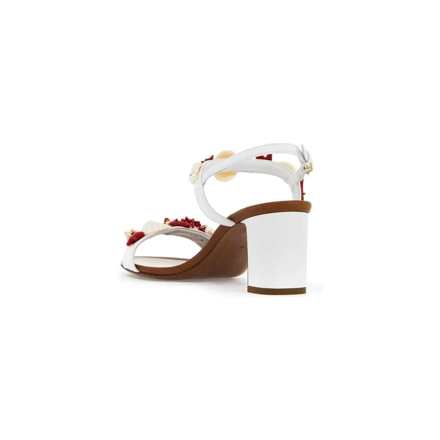 Dolce & Gabbana "nappa sandals with coral embellishments