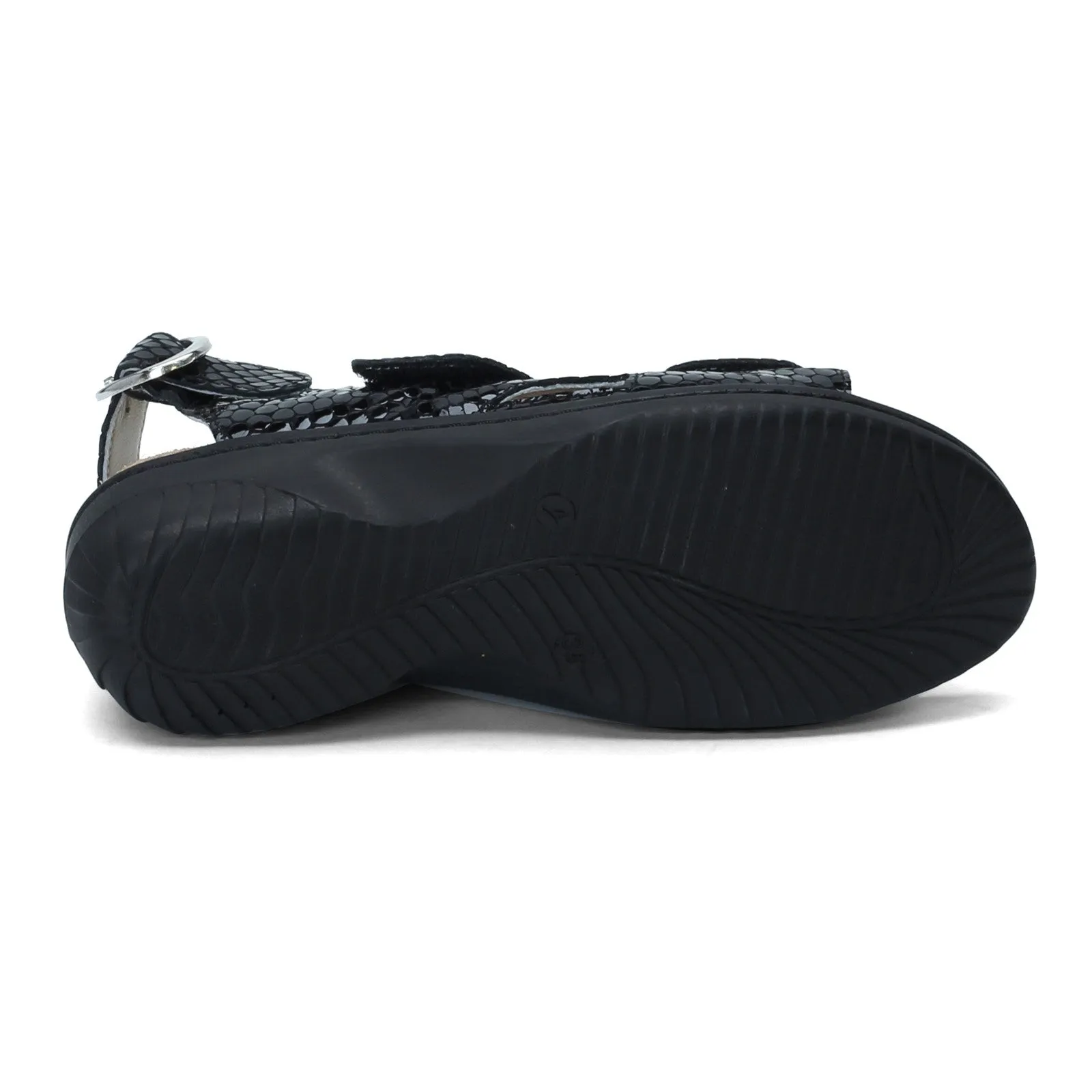 Flexus Aksamala Black Patent Croco
