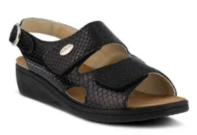Flexus Aksamala Black Patent Croco