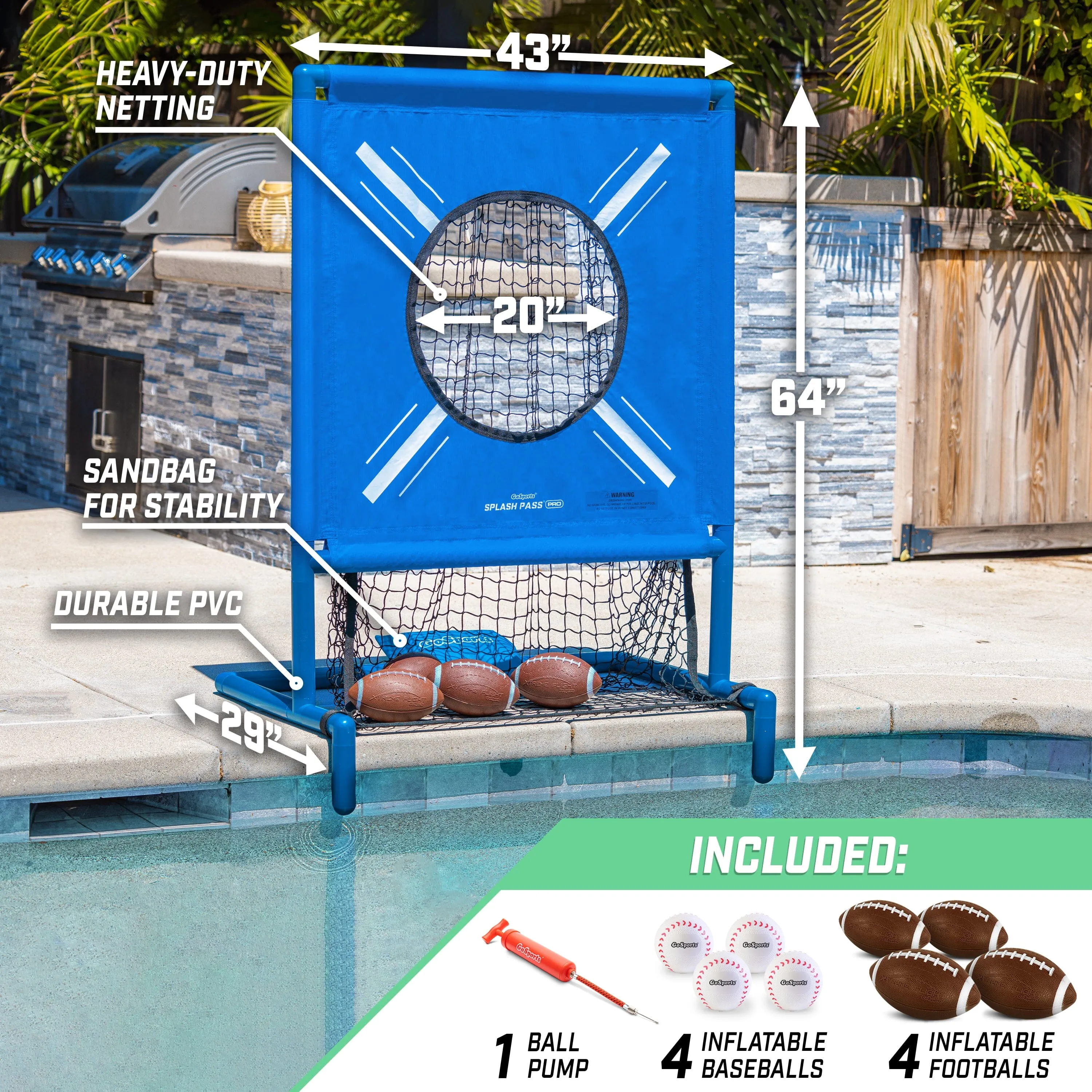 GoSports Splash Pass PRO Pool Football Game