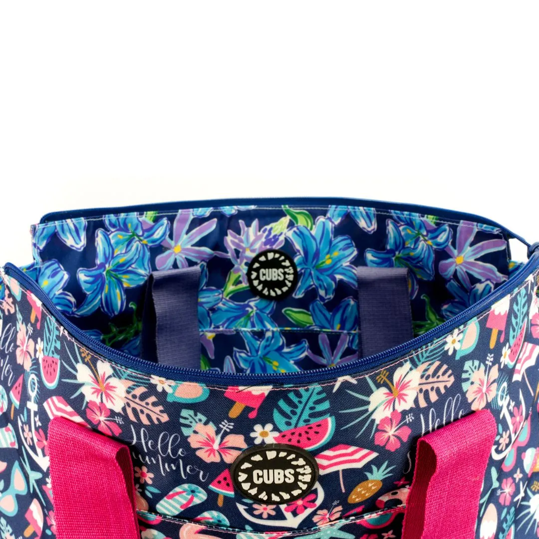 Hello Summer & Purple Lillies  Double face Tote Bag