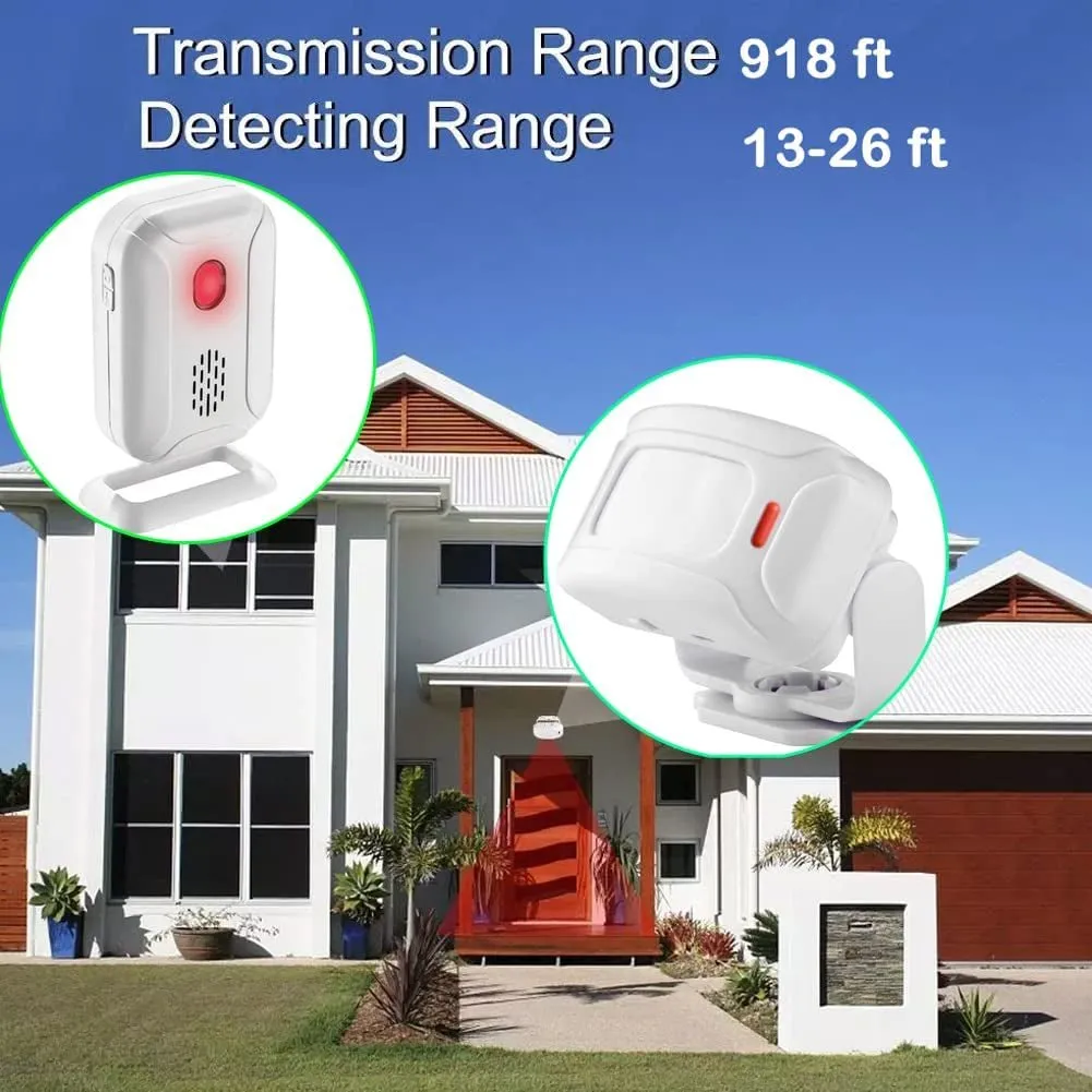HENDUN Motion Sensor Door Chime for Business, Commercial Music Doorbell, Retail Store Welcome Buzzer, Sleepwalker Elderly Toddler Safety Monitor, Pir Detector Alarm, Caregiver Reminder