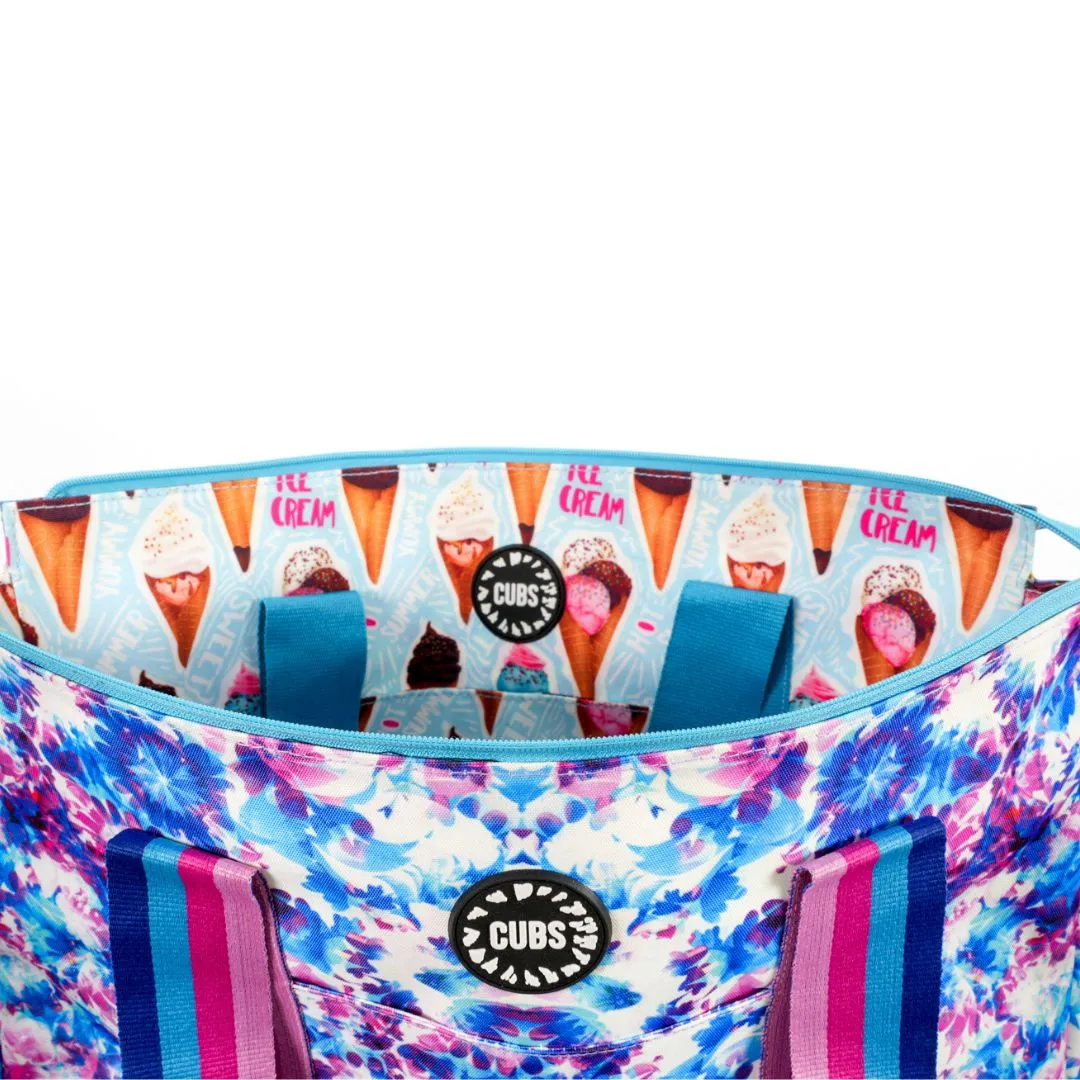 Ice Cream & Blue Water Double face Tote Bag