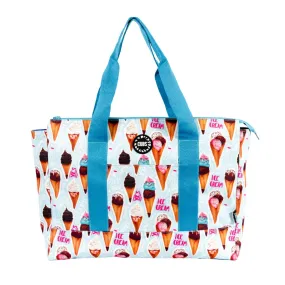 Ice Cream & Blue Water Double face Tote Bag