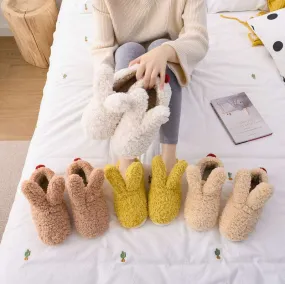 Kawaii Bunny Ears Plush Slippers