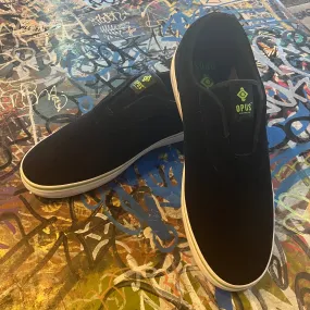 Opus Honey Slip Low - Swampy Black Green - Suede