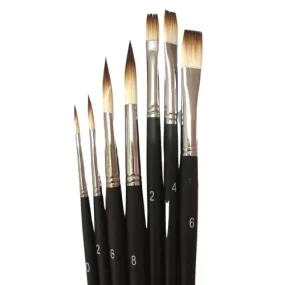 Oytra Flat Round 7 Piece Combo Paint Brushes Set