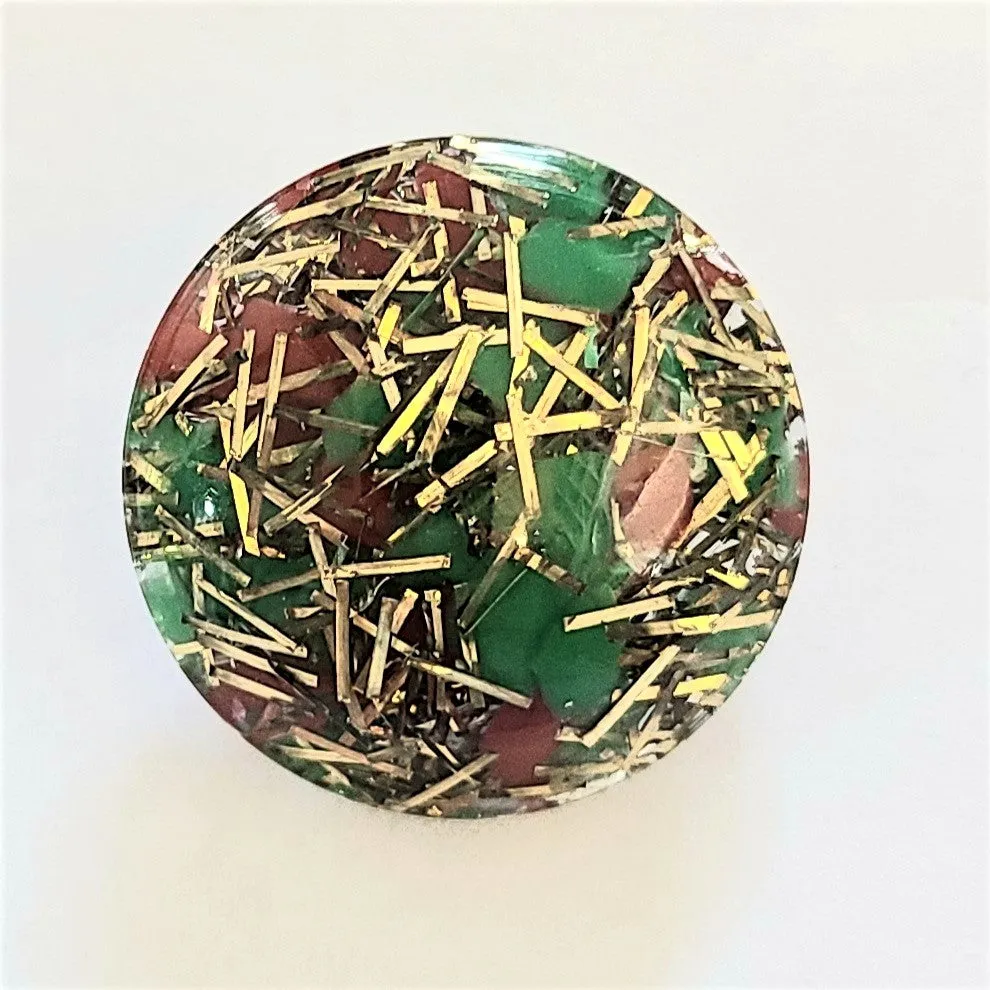 Red, Green and Gold Confetti Earrings