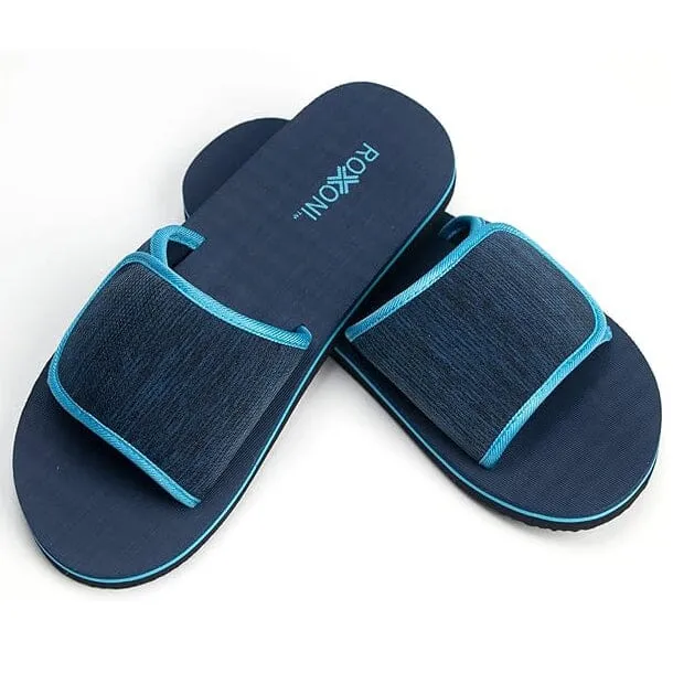 Roxoni Boys and Men's Open Toe Slipper Sandals for Indoor/Outdoor Fashion Father and Son Matching Slippers