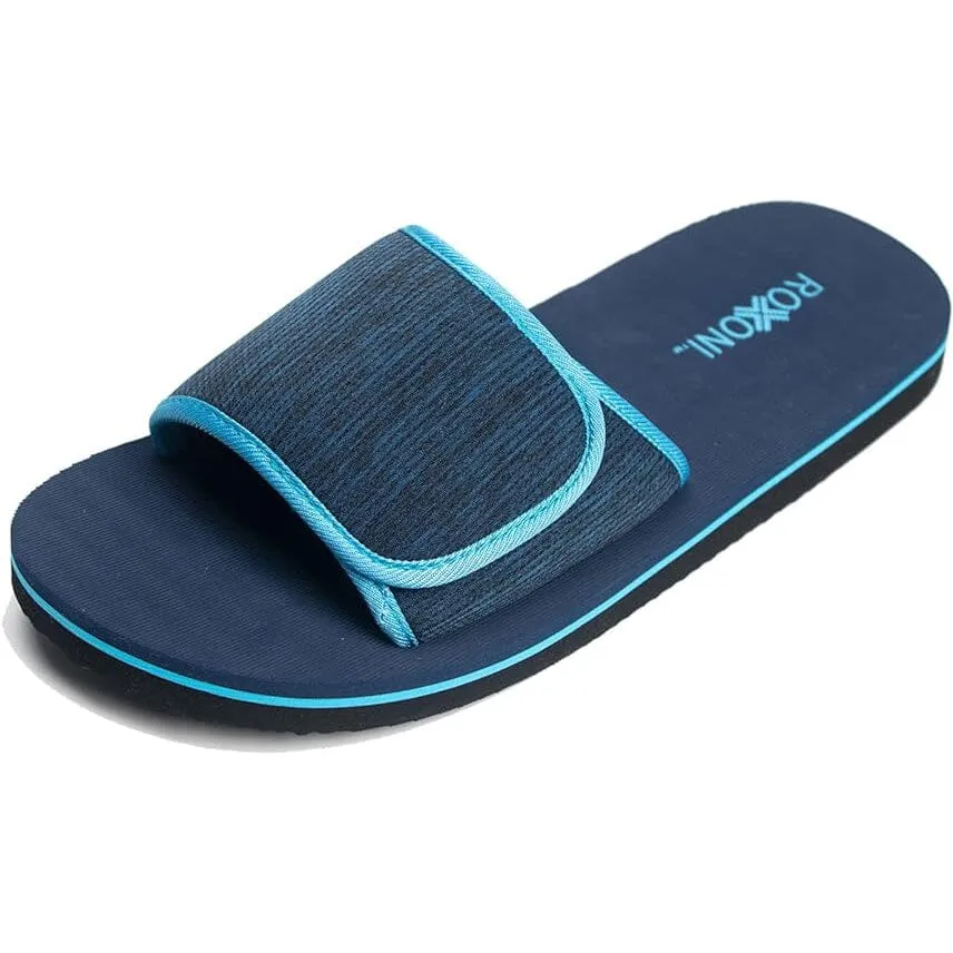 Roxoni Boys and Men's Open Toe Slipper Sandals for Indoor/Outdoor Fashion Father and Son Matching Slippers