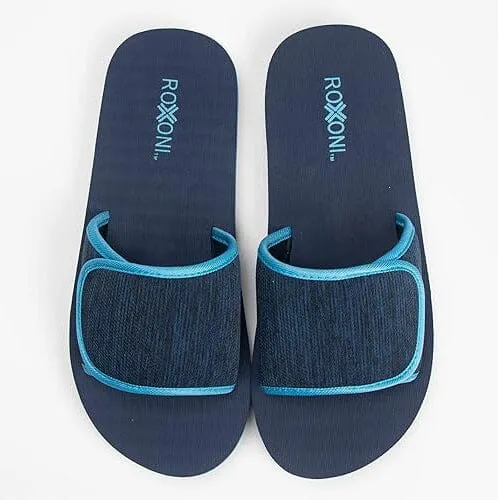 Roxoni Boys and Men's Open Toe Slipper Sandals for Indoor/Outdoor Fashion Father and Son Matching Slippers
