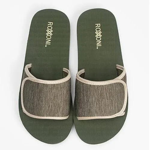 Roxoni Boys and Men's Open Toe Slipper Sandals for Indoor/Outdoor Fashion Father and Son Matching Slippers