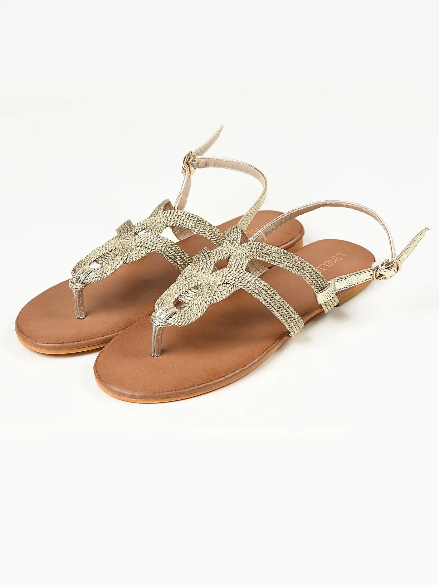 Shimmery Sandals - Gold