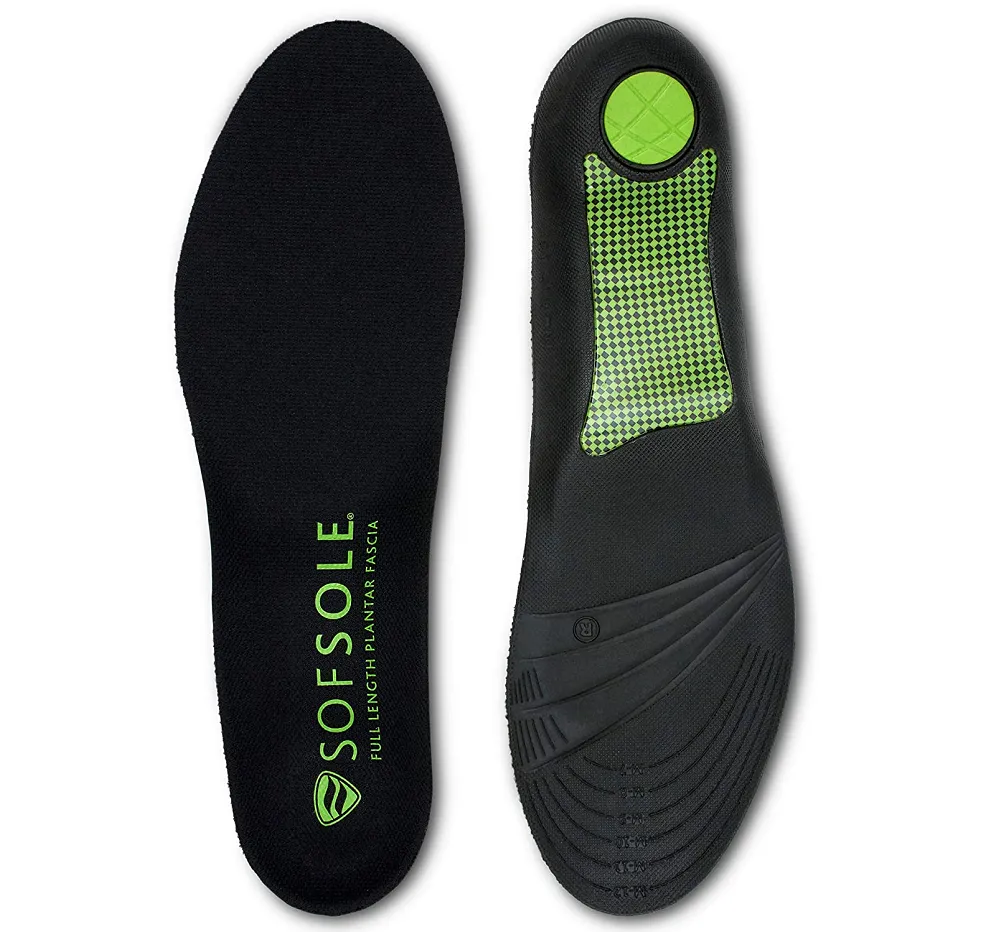 Sof Sole Unisex-Adult Plantar Fascia Support Full-Length Gel Shoe Insert Insole