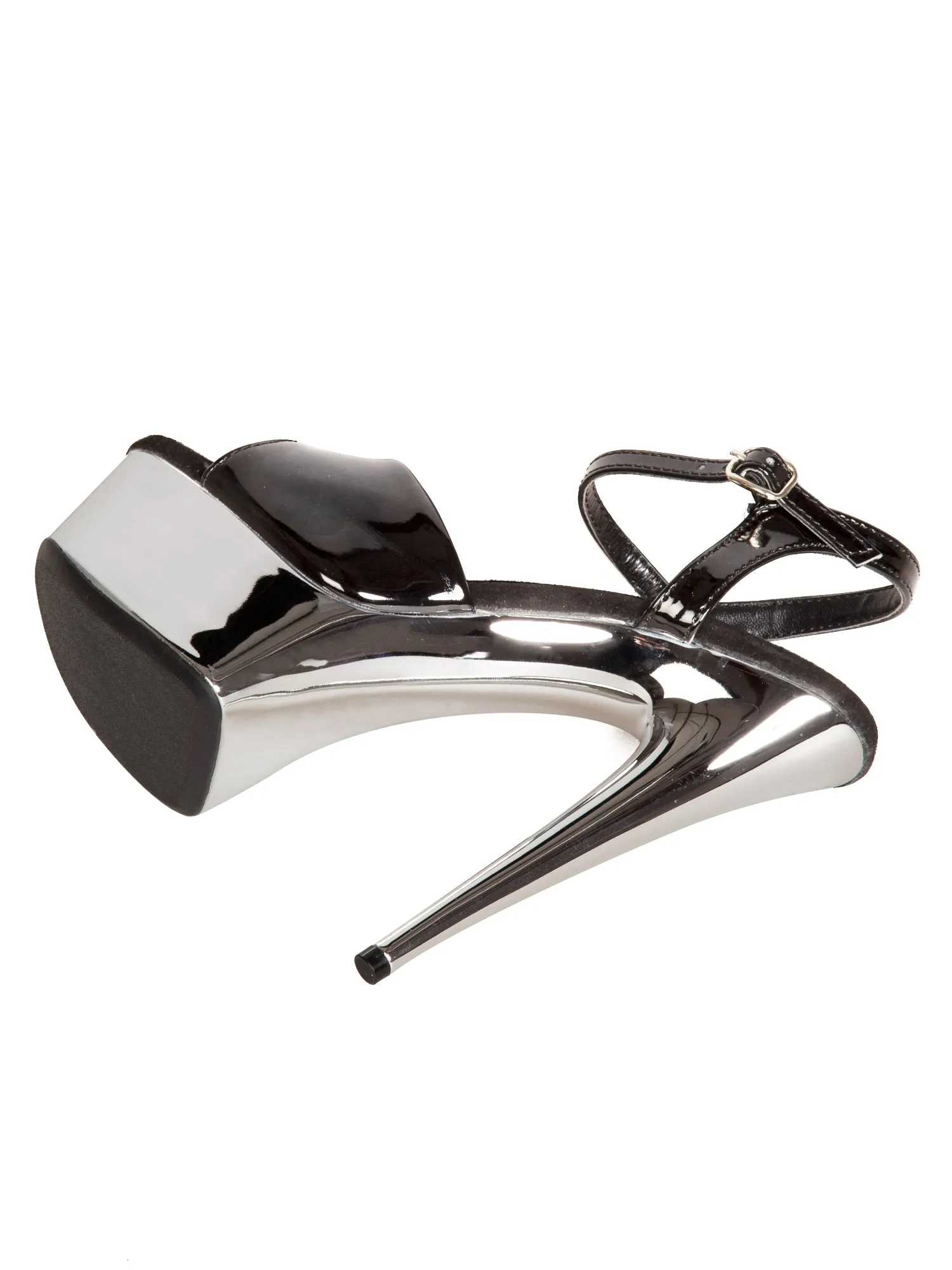 Tate Chrome Peeptoe Sandals