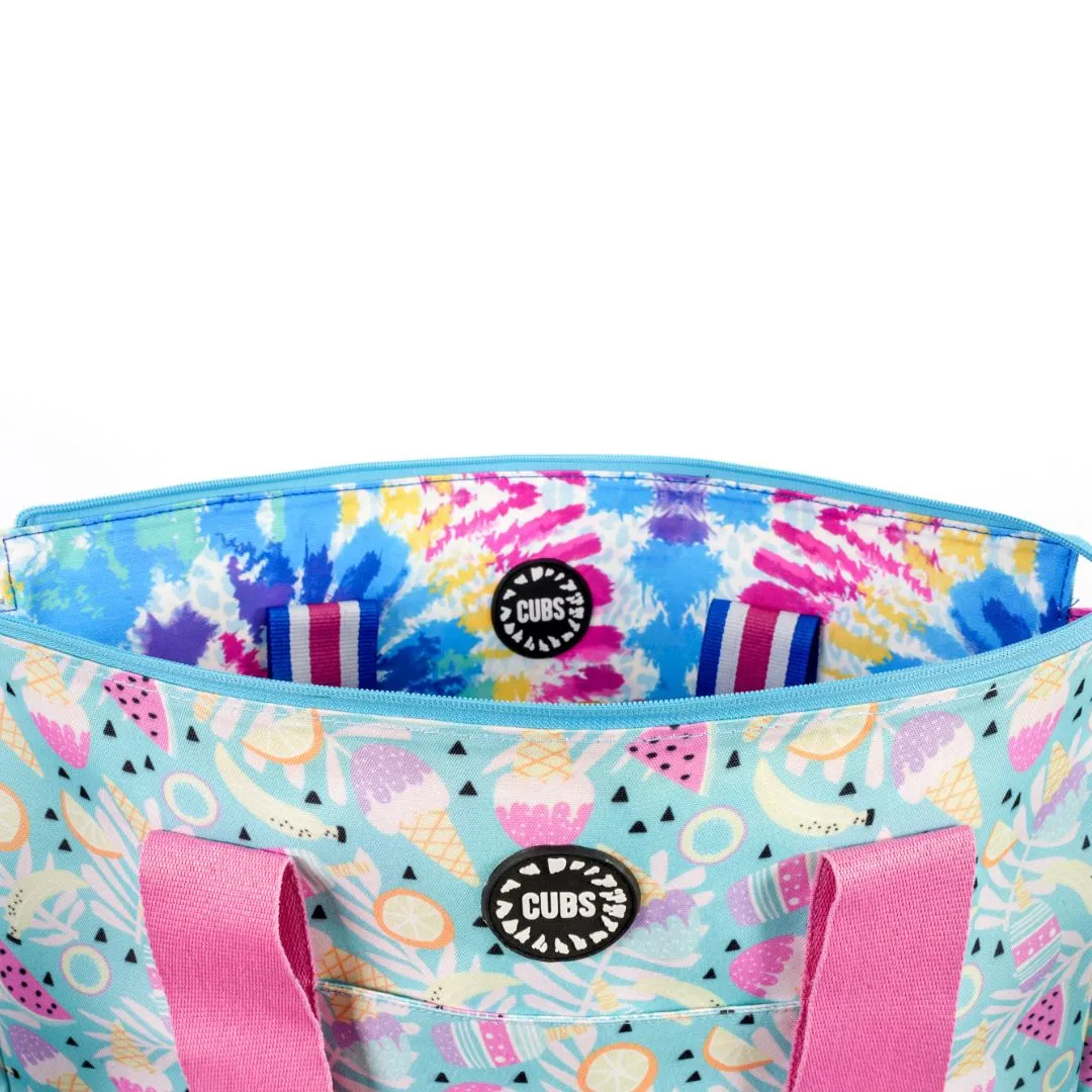 Turquoise Tie Dye & Pastel Ice creams Double Face Tote Bag