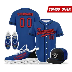 Unique Gift,Custom Blue Jersey MaxSoul Shoes and Hat Combo Offer Personalized ZH-bd0b00e0-a0