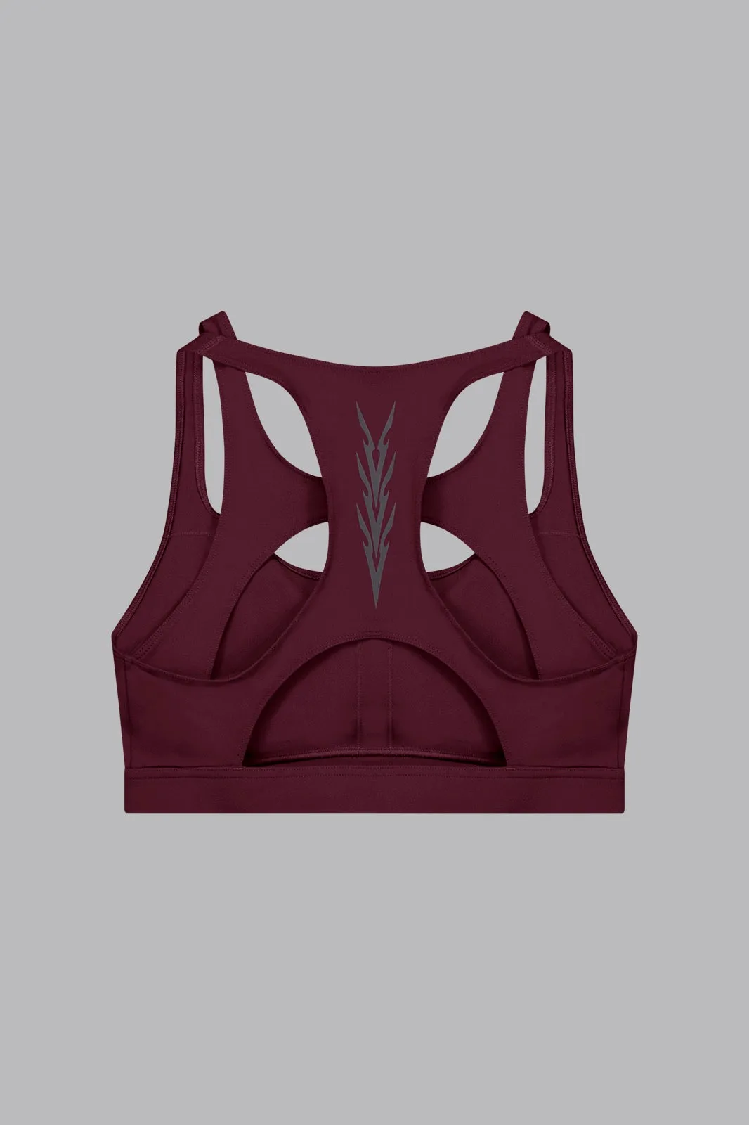 V_SCULPT® CUT OUT SPORTS BRA - Burgundy